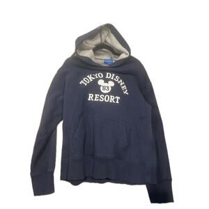 Disney Tokyo Japan Blue Pullover Hoodie Mens Large